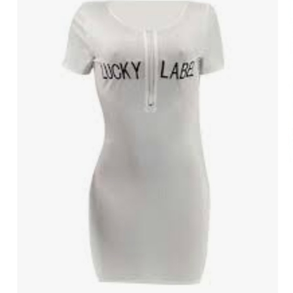 Lucky Label Bodycon Dress - Picture 2 of 6